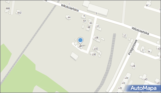 Rybnik, Włościańska, 8F, mapa Rybnika