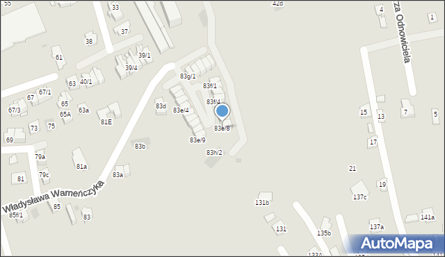 Rzeszów, Władysława Warneńczyka, 83e/8, mapa Rzeszów