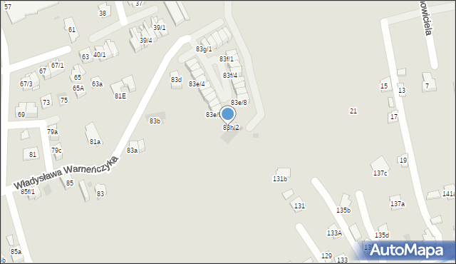 Rzeszów, Władysława Warneńczyka, 83h/3, mapa Rzeszów