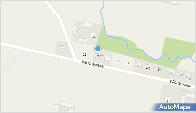 Stare Proboszczewice, Włoczewska, 20, mapa Stare Proboszczewice