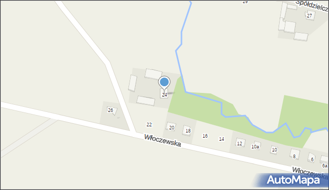 Stare Proboszczewice, Włoczewska, 24, mapa Stare Proboszczewice