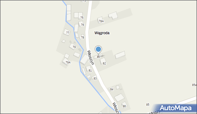 Szczurowa, Włoszyn, 80, mapa Szczurowa