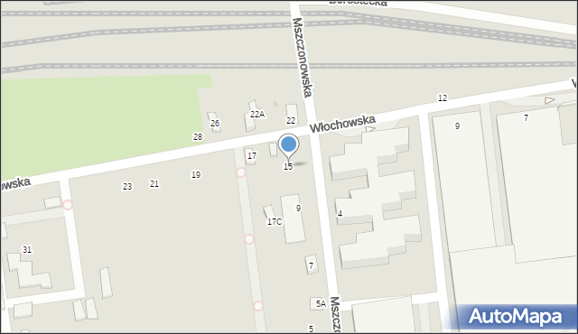 Warszawa, Włochowska, 15, mapa Warszawy