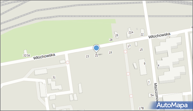 Warszawa, Włochowska, 21, mapa Warszawy