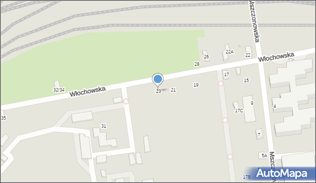 Warszawa, Włochowska, 23, mapa Warszawy