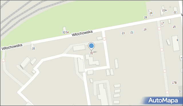 Warszawa, Włochowska, 31, mapa Warszawy