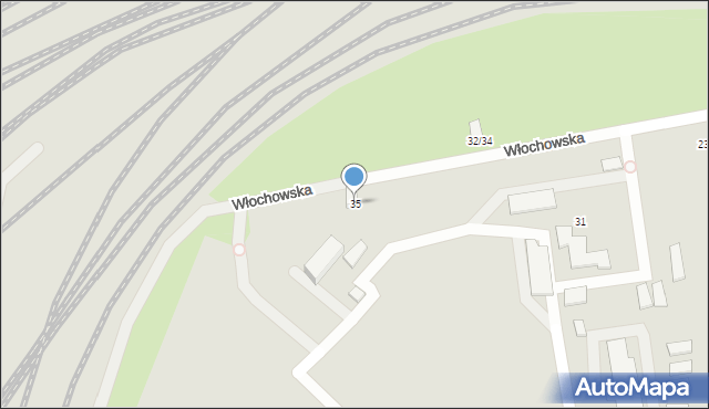 Warszawa, Włochowska, 35, mapa Warszawy