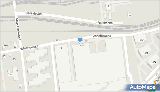 Warszawa, Włochowska, 7, mapa Warszawy