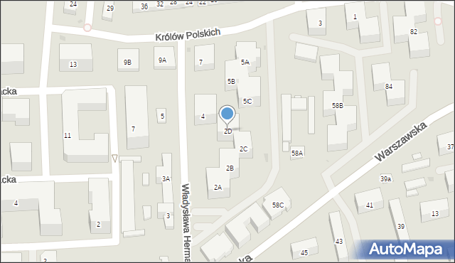 Warszawa, Władysława Hermana, 2D, mapa Warszawy