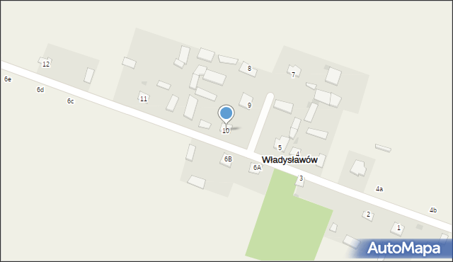 Władysławów, Władysławów, 10, mapa Władysławów