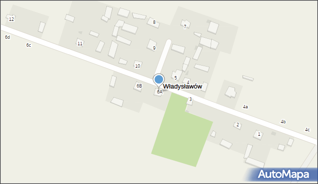 Władysławów, Władysławów, 6A, mapa Władysławów