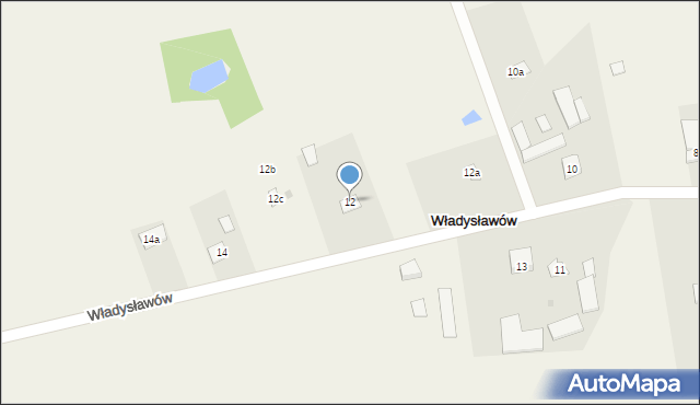 Władysławów, Władysławów, 12, mapa Władysławów