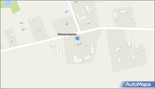 Władysławów, Władysławów, 13, mapa Władysławów