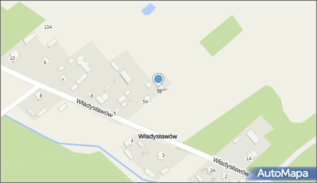 Władysławów, Władysławów, 5B, mapa Władysławów