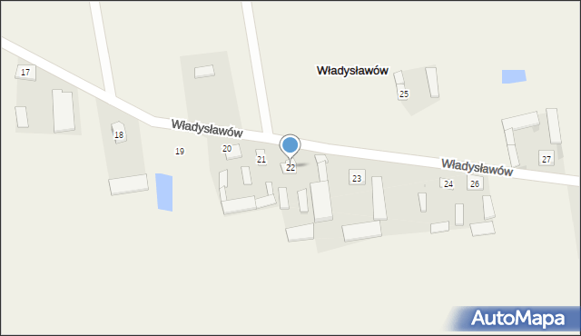 Władysławów, Władysławów, 22, mapa Władysławów