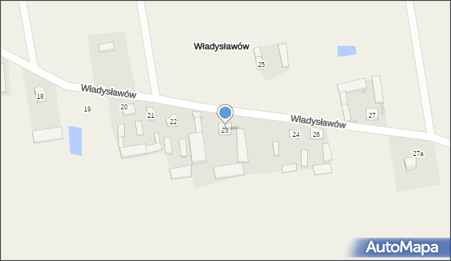 Władysławów, Władysławów, 23, mapa Władysławów
