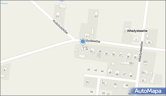 Władysławów, Władysławów, 3, mapa Władysławów