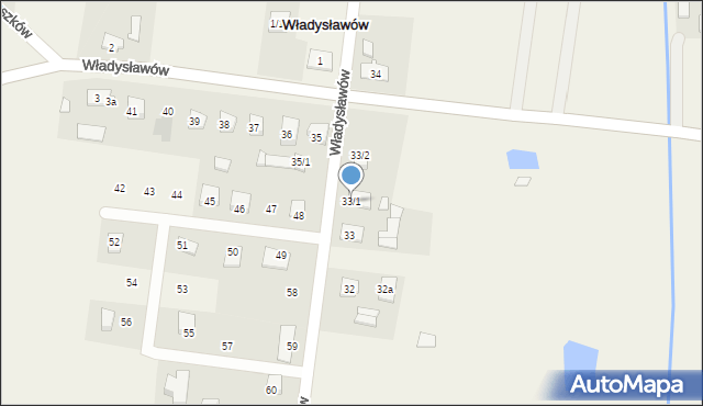 Władysławów, Władysławów, 33a, mapa Władysławów