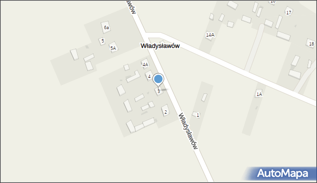 Władysławów, Władysławów, 3, mapa Władysławów