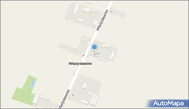 Władysławów, Władysławów, 9, mapa Władysławów