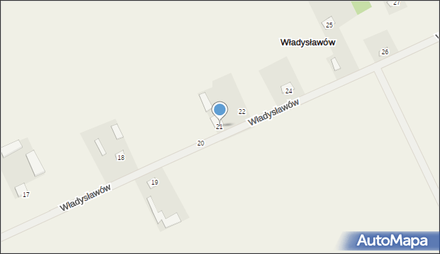 Władysławów, Władysławów, 21, mapa Władysławów