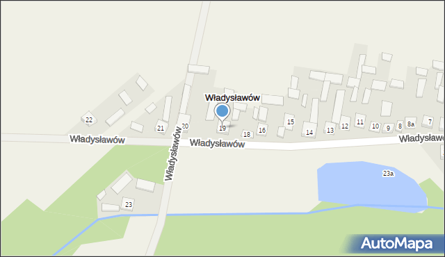 Władysławów, Władysławów, 19, mapa Władysławów