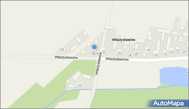 Władysławów, Władysławów, 21a, mapa Władysławów