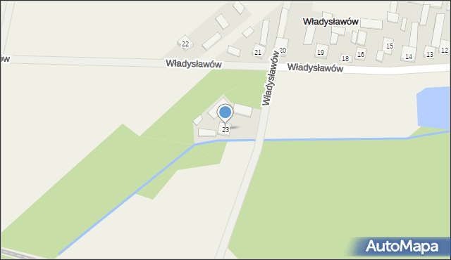 Władysławów, Władysławów, 23, mapa Władysławów