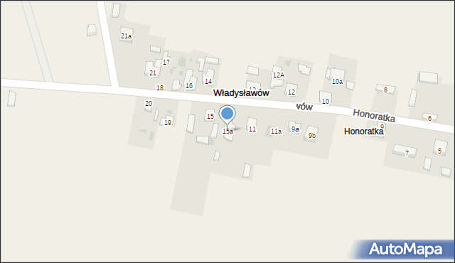 Władysławów, Władysławów, 15a, mapa Władysławów