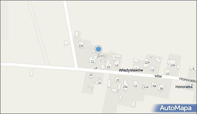 Władysławów, Władysławów, 17, mapa Władysławów