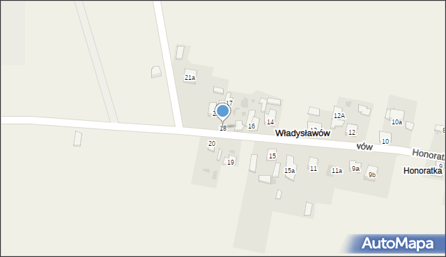 Władysławów, Władysławów, 18, mapa Władysławów