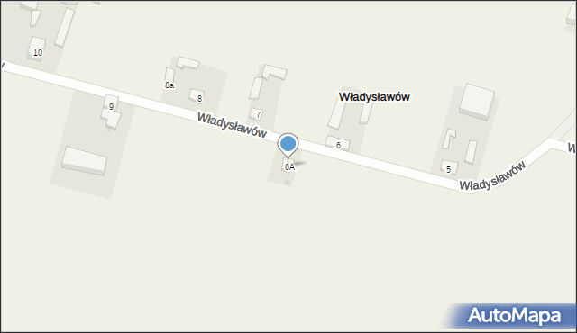 Władysławów, Władysławów, 6A, mapa Władysławów