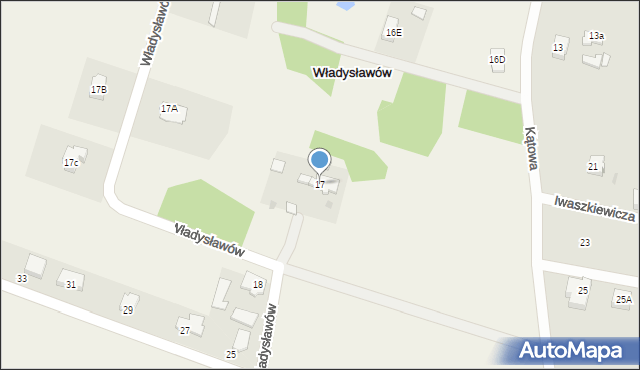 Władysławów, Władysławów, 17, mapa Władysławów