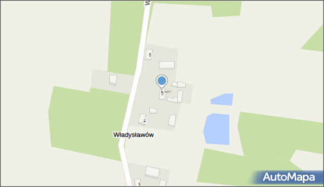 Władysławów, Władysławów, 5, mapa Władysławów