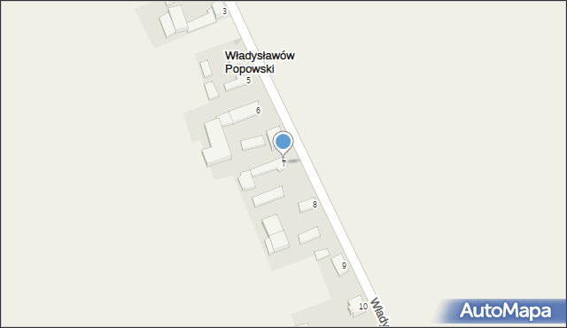 Władysławów Popowski, Władysławów Popowski, 7, mapa Władysławów Popowski