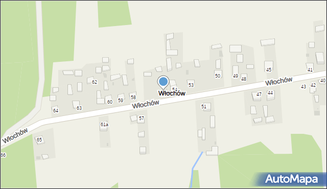 Włochów, Włochów, 55, mapa Włochów