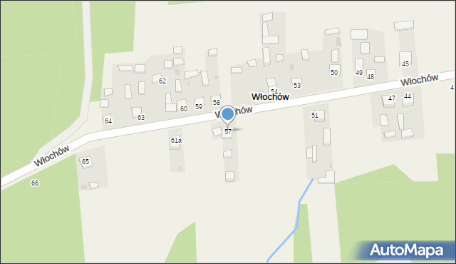 Włochów, Włochów, 57, mapa Włochów