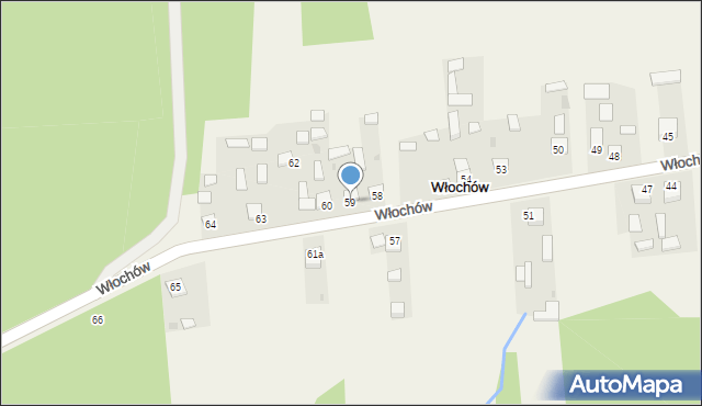 Włochów, Włochów, 59, mapa Włochów