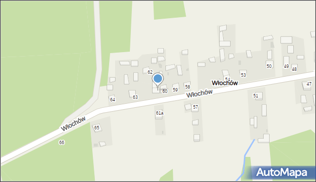 Włochów, Włochów, 61, mapa Włochów