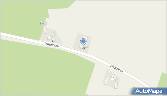 Włochów, Włochów, 14, mapa Włochów