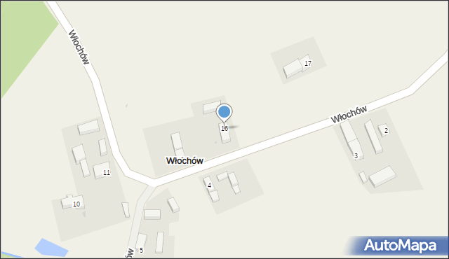 Włochów, Włochów, 16, mapa Włochów