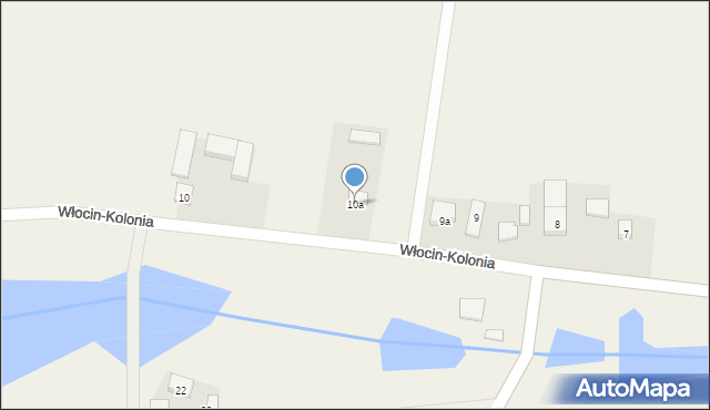 Włocin-Wieś, Włocin-Wieś, 10a, mapa Włocin-Wieś