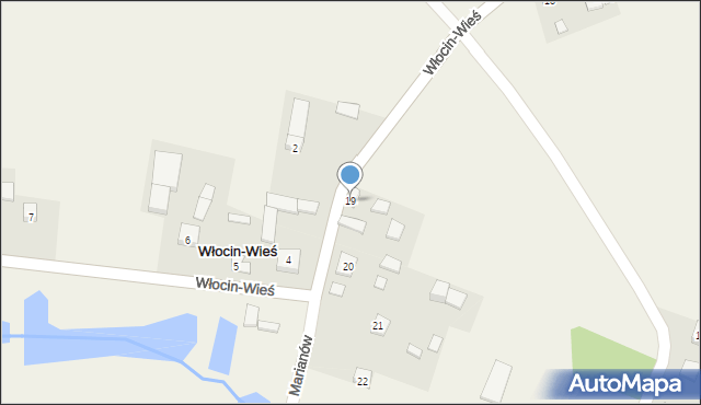 Włocin-Wieś, Włocin-Wieś, 19, mapa Włocin-Wieś