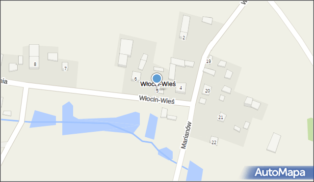 Włocin-Wieś, Włocin-Wieś, 5, mapa Włocin-Wieś