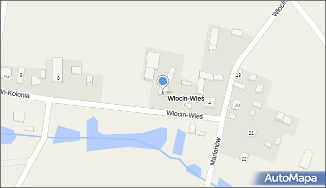 Włocin-Wieś, Włocin-Wieś, 6, mapa Włocin-Wieś