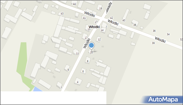 Włodki, Włodki, 10, mapa Włodki