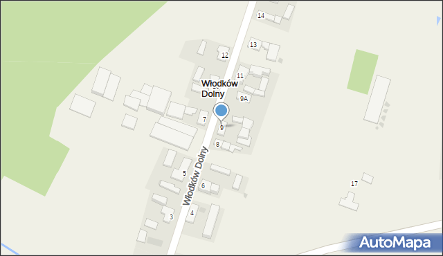 Włodków Dolny, Włodków Dolny, 9, mapa Włodków Dolny