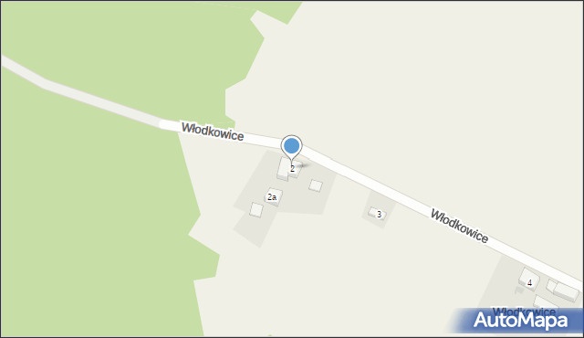 Włodkowice, Włodkowice, 2, mapa Włodkowice