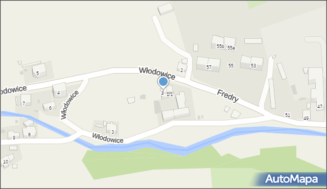 Włodowice, Włodowice, 1/2, mapa Włodowice