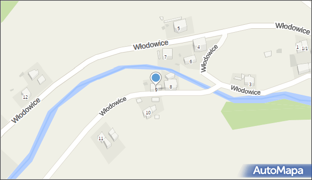 Włodowice, Włodowice, 9, mapa Włodowice